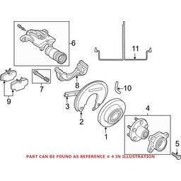 Land Rover Wheel Bearing and Hub Assembly - Rear TAY100050